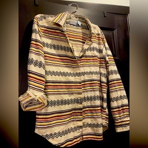 Vintage Madison Avenue Western Print unisex button down